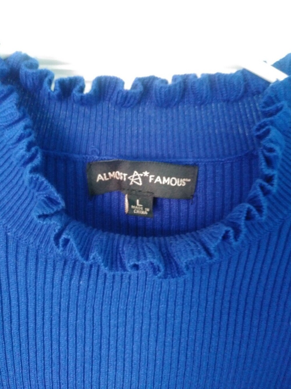 Almost Famous Royal Blue Knit Top - Picture 4 of 5